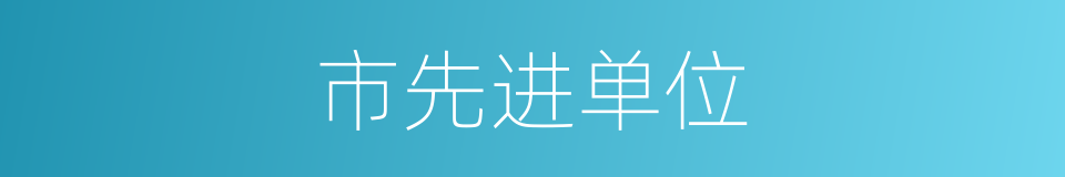 市先进单位的同义词