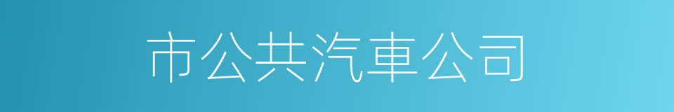 市公共汽車公司的同義詞