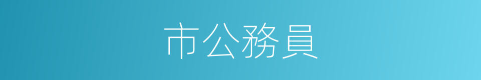 市公務員的同義詞