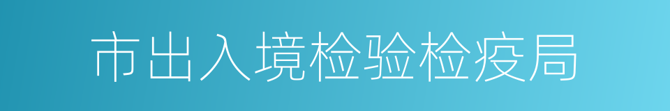 市出入境检验检疫局的同义词