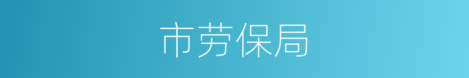市劳保局的同义词