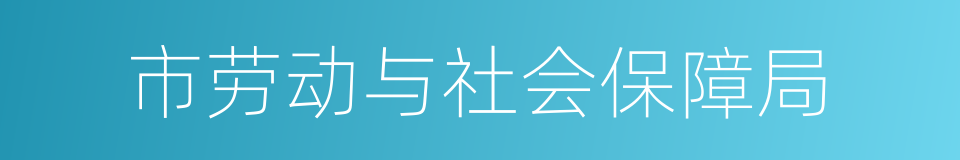 市劳动与社会保障局的同义词