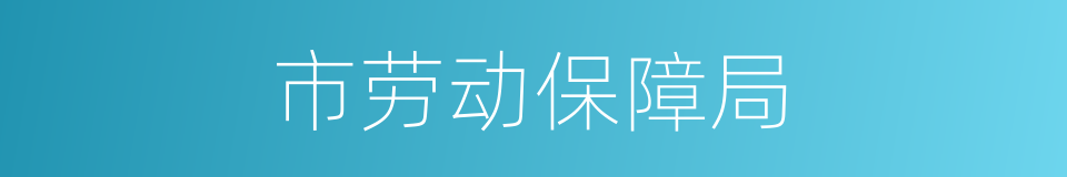 市劳动保障局的同义词