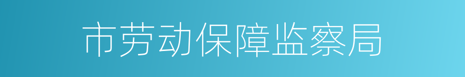 市劳动保障监察局的同义词