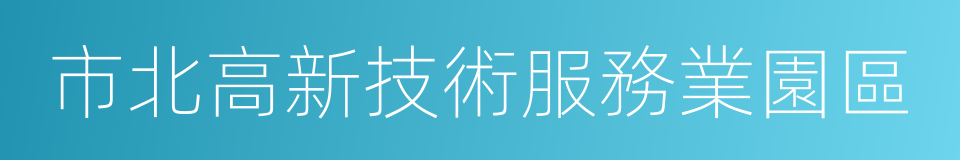 市北高新技術服務業園區的同義詞