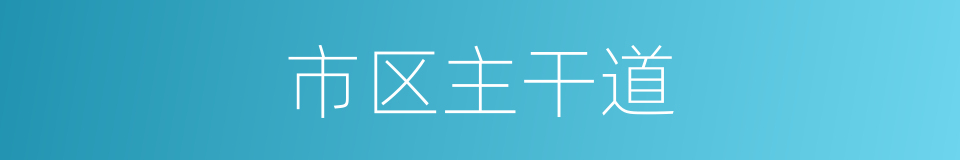 市区主干道的同义词