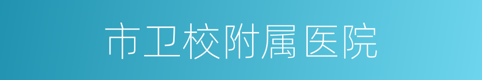 市卫校附属医院的同义词