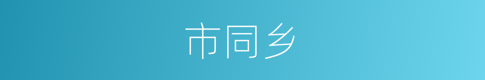 市同乡的同义词