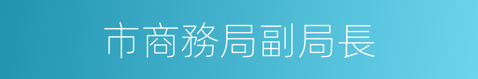 市商務局副局長的同義詞