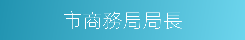 市商務局局長的同義詞