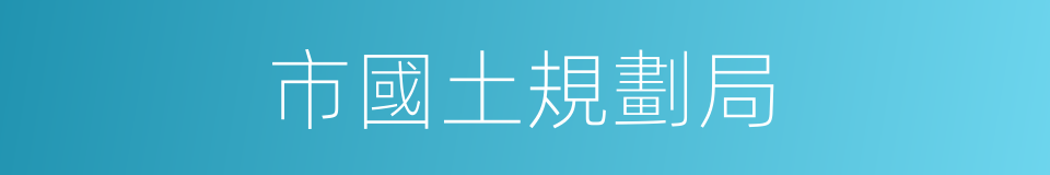 市國土規劃局的同義詞