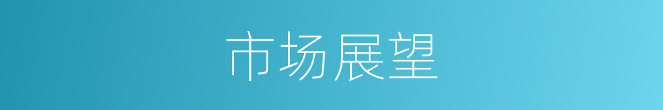 市场展望的同义词