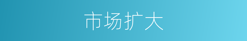 市场扩大的同义词
