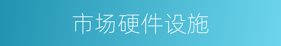 市场硬件设施的同义词