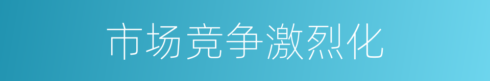 市场竞争激烈化的同义词