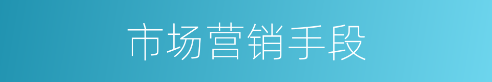 市场营销手段的同义词