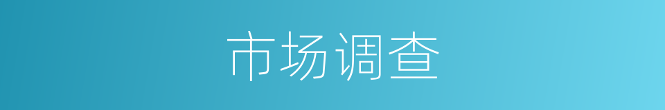 市场调查的同义词