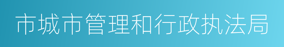 市城市管理和行政执法局的同义词