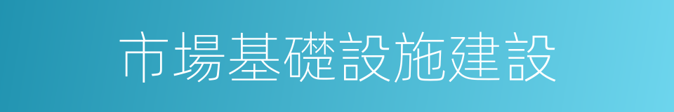 市場基礎設施建設的同義詞