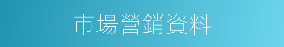 市場營銷資料的同義詞