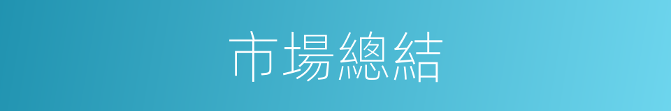 市場總結的同義詞