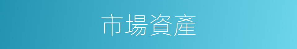 市場資產的同義詞