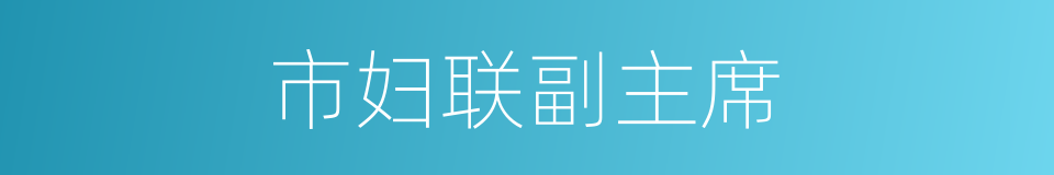 市妇联副主席的同义词