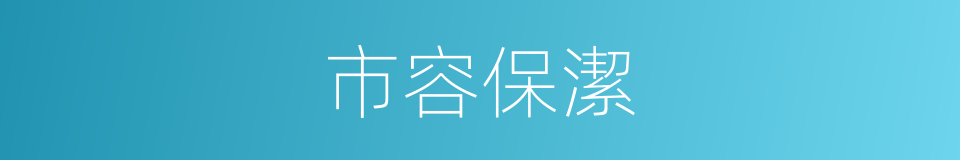 市容保潔的同義詞