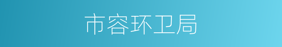 市容环卫局的同义词