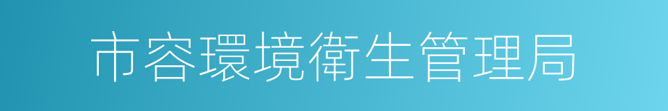 市容環境衛生管理局的同義詞