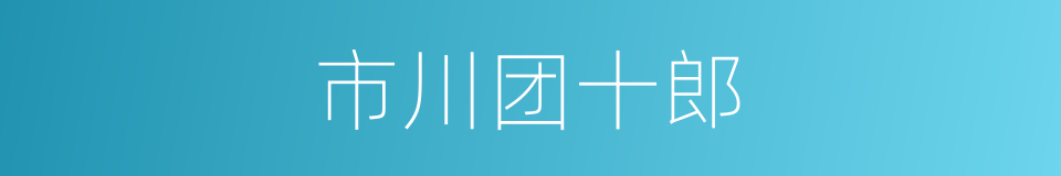 市川团十郎的同义词