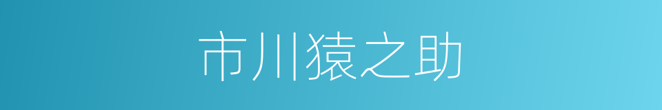 市川猿之助的同义词