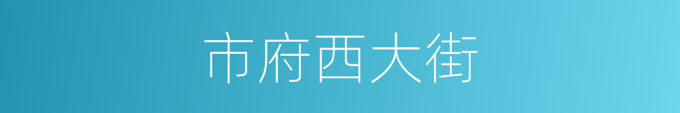 市府西大街的同义词