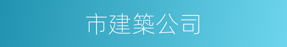 市建築公司的同義詞