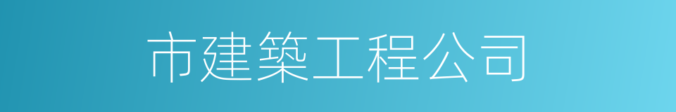 市建築工程公司的同義詞