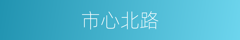 市心北路的同义词