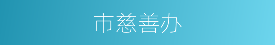 市慈善办的同义词