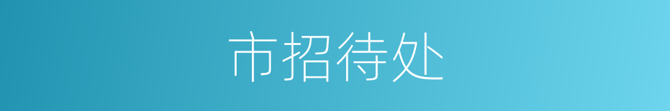 市招待处的同义词