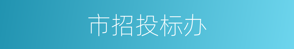 市招投标办的同义词