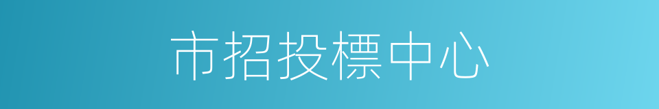 市招投標中心的同義詞