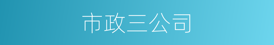 市政三公司的同义词