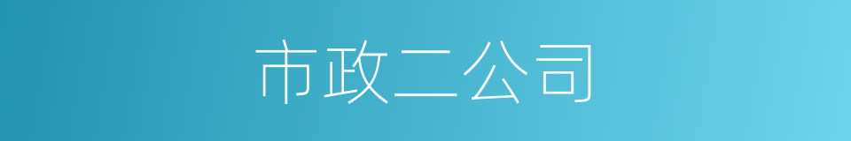 市政二公司的同义词