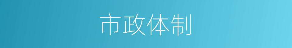 市政体制的同义词