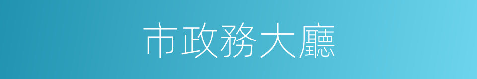 市政務大廳的同義詞