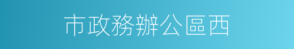 市政務辦公區西的同義詞