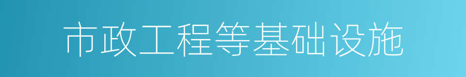 市政工程等基础设施的同义词