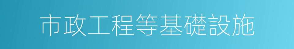 市政工程等基礎設施的同義詞