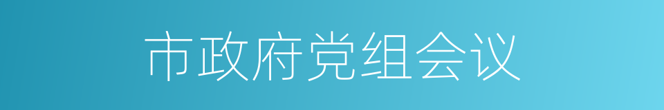 市政府党组会议的同义词