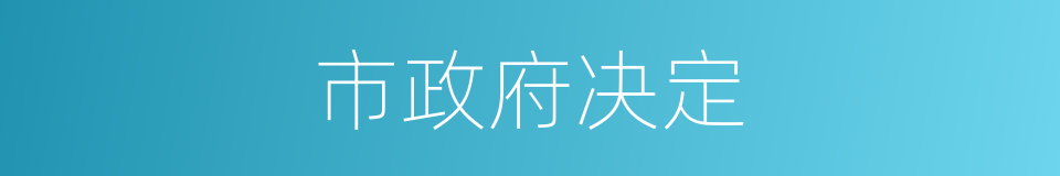 市政府决定的同义词