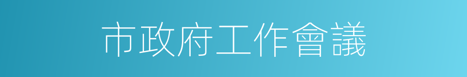 市政府工作會議的同義詞